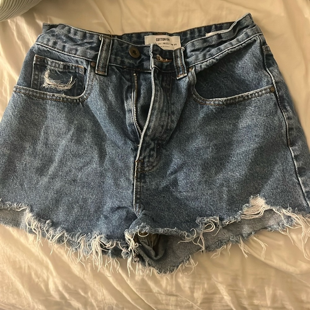 Cotton on denim shorts distressed